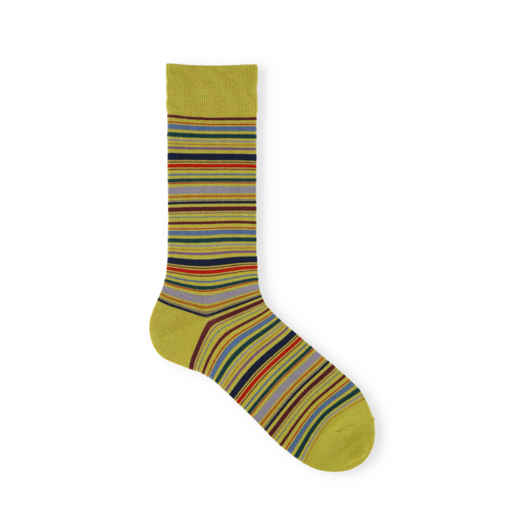062142030 Multi-Stripe Crew Socks L