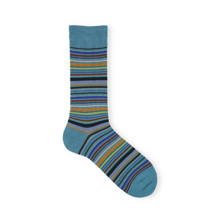 062142030 Multi-Stripe Crew Socks L