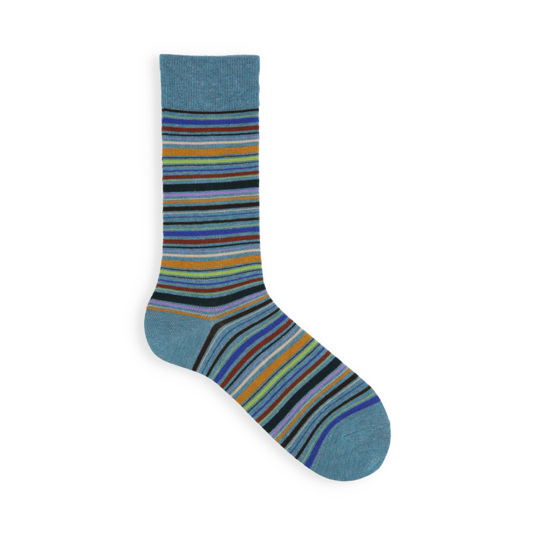 062142031 Multi-Stripe Crew Socks M