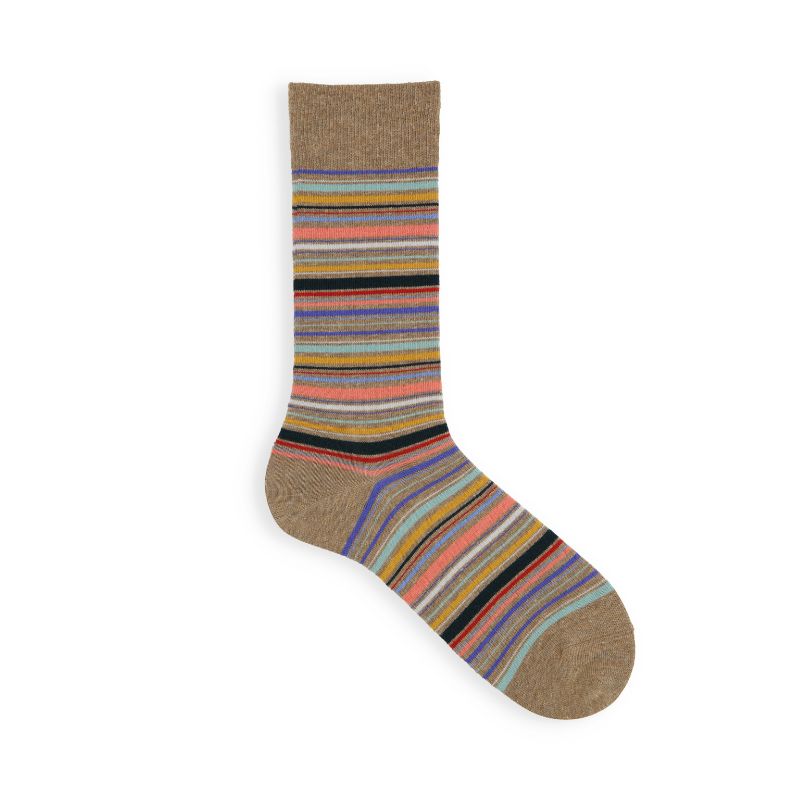 062142031 Multi-Stripe Crew Socks M