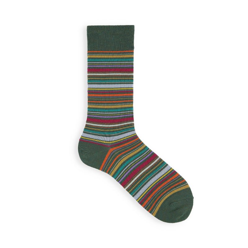 062142031 Multi-Stripe Crew Socks M