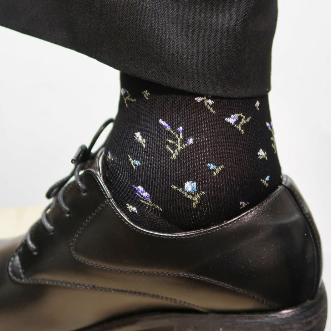 Flower Pattern Mid-Calf Socks