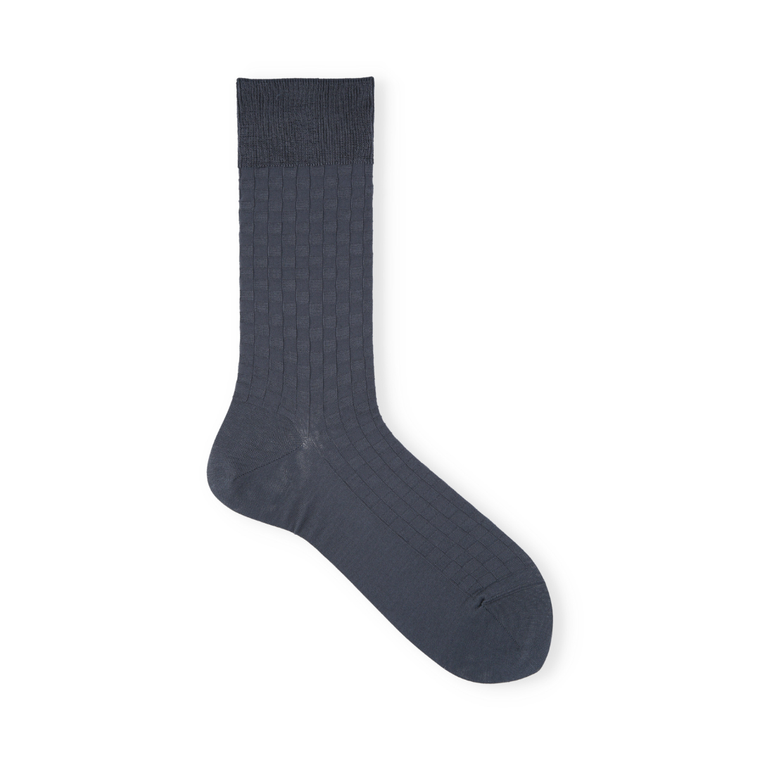 062142113 Damier Pattern Mid-Calf Socks M