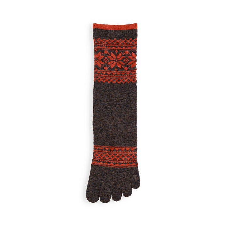 062142315 Jacquard Snowflake Toe Crew Socks M