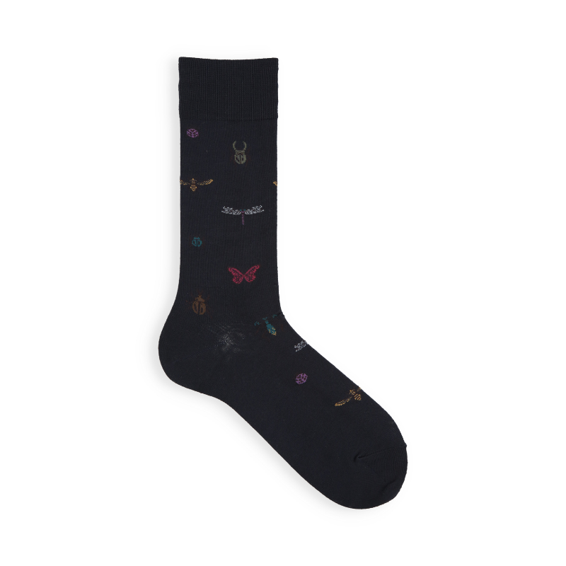 062142358 Insect Pattern Crew Socks M