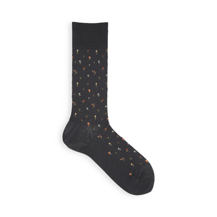 062142378 Supima Cotton Flower Mid-Calf Socks