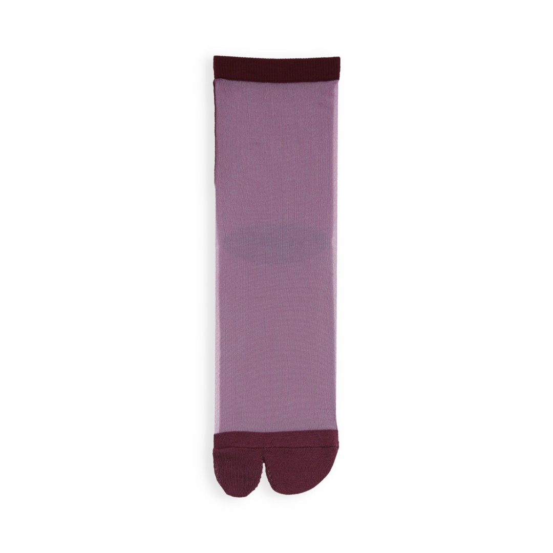 021131881 Sheer Bicolor Tabi Low Crew Socks S