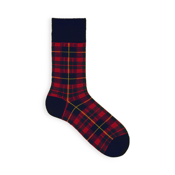 062142409 Merino Wool Tartan Crew Socks