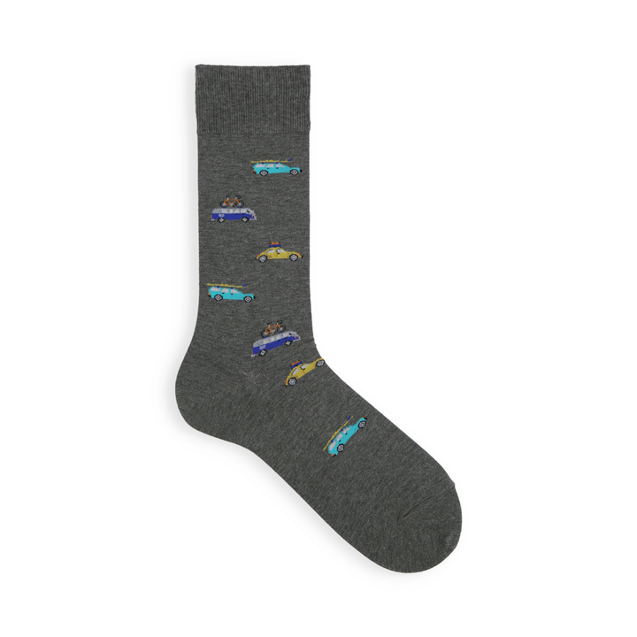 062140035 Leisure Car Pattern Crew Socks M