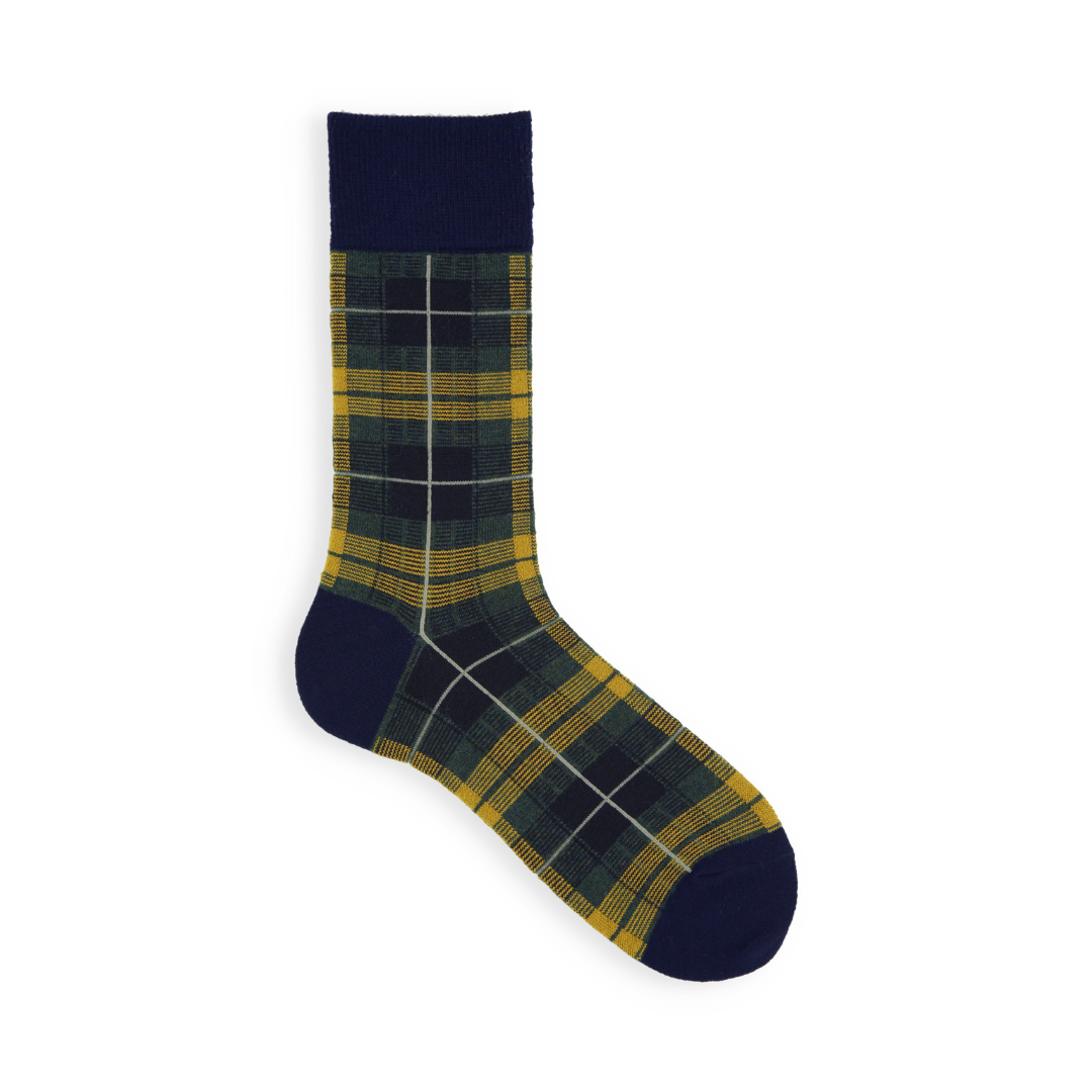 062142409 Merino Wool Tartan Crew Socks