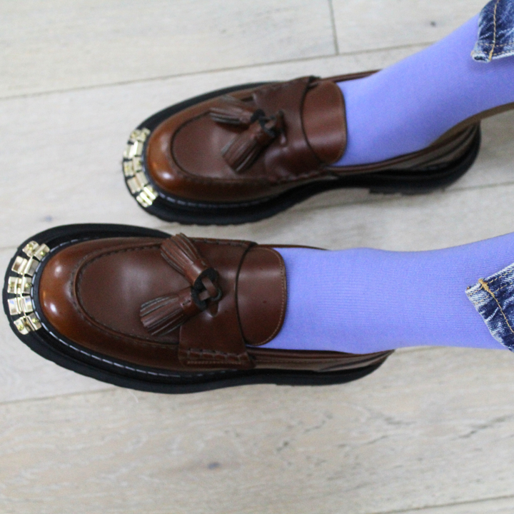 011141589 Bicolour Tabi Crew Socks S