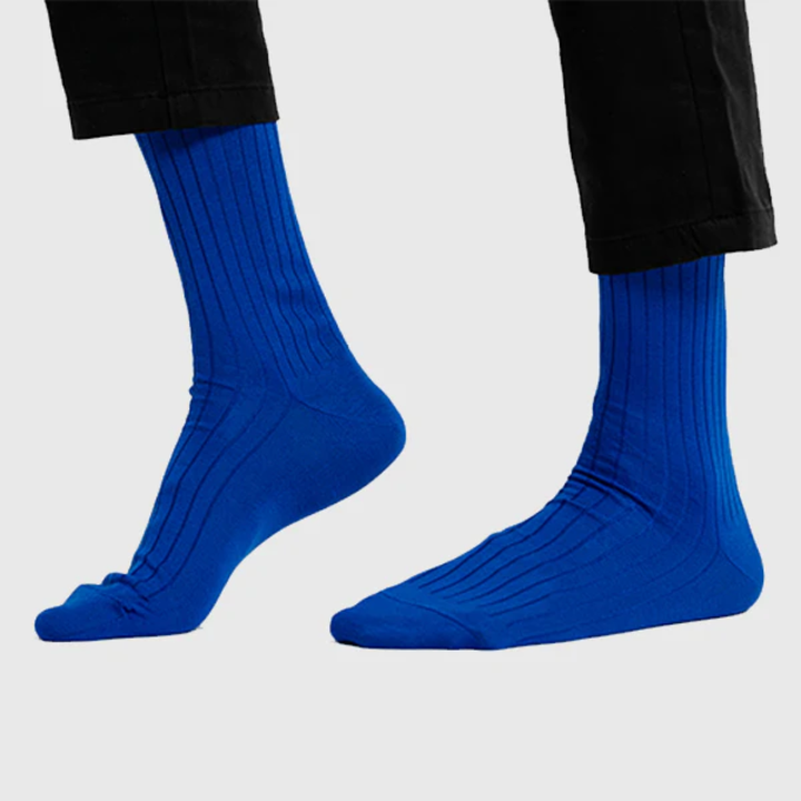 062170306 100% Cotton Ribbed Knee High Socks M