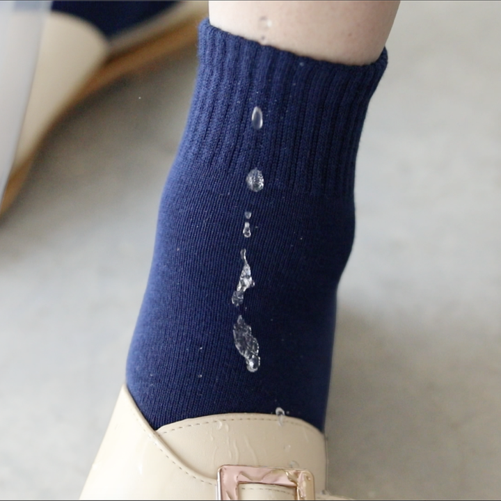 021132490 Water Repellent Rib Ankle Socks S