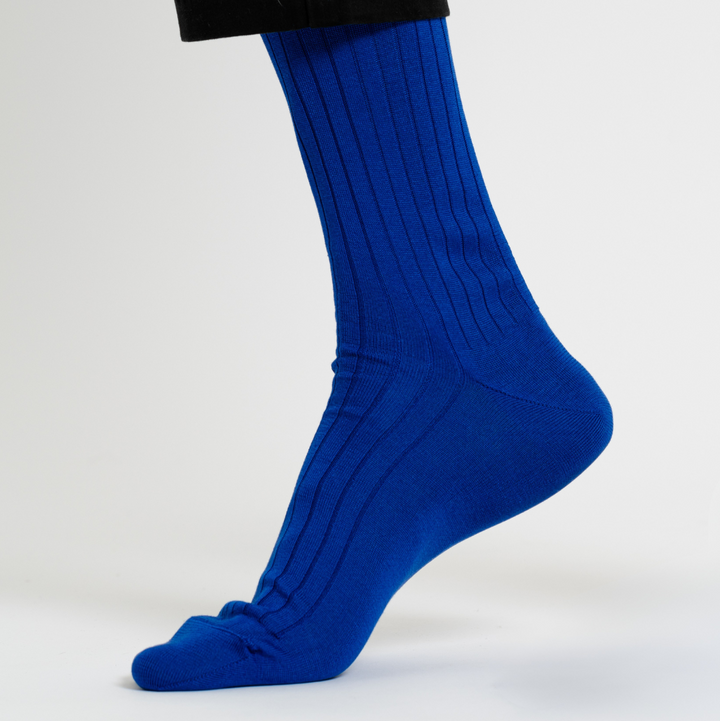 062170308 100% Cotton Ribbed Knee High Socks L