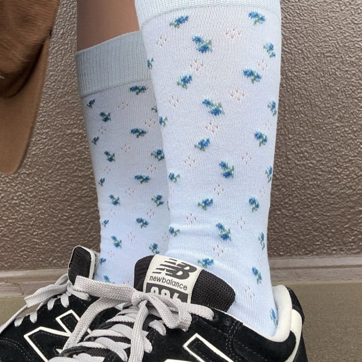 011160094 Small Flower Quarter Socks