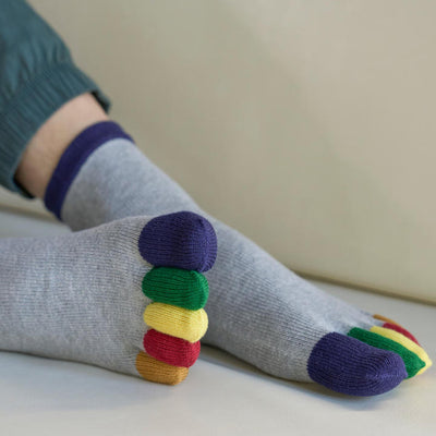 Rainbow toe socks